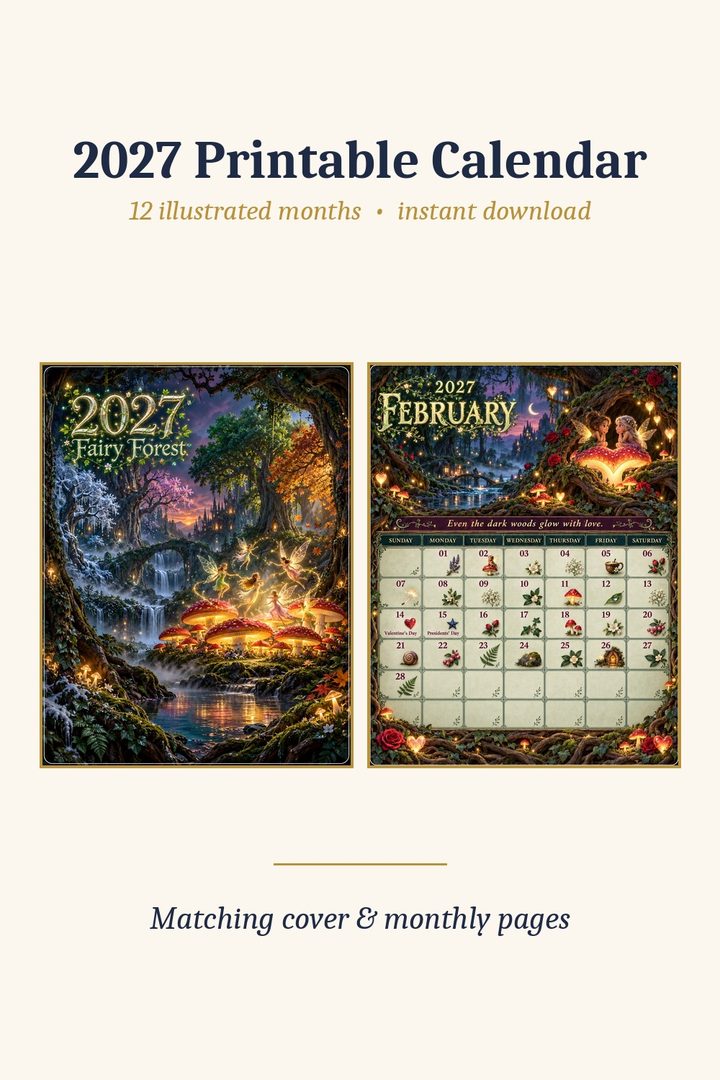 Example pin with a cover and a month page